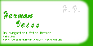 herman veiss business card